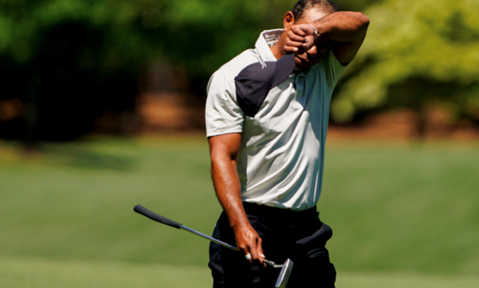 Tiger Woods vỡ trận ở giải đấu major Masters 2024