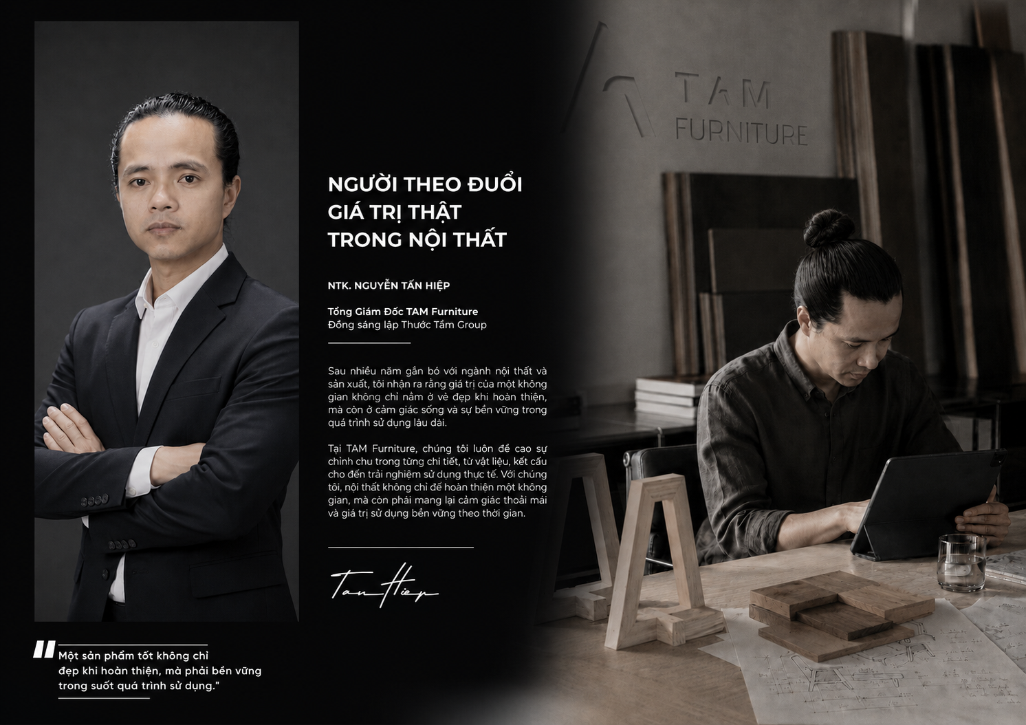 CEO Nguyễn Tấn Hiệp Và Hành Trình Xây Dựng TAM Furniture Từ Tinh Thần Của Một Người Làm Nghề