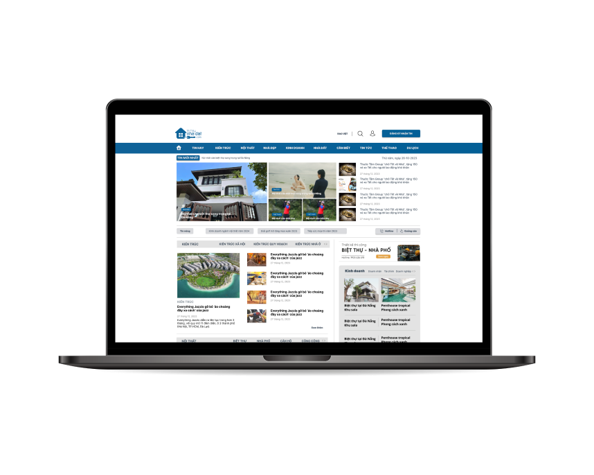 home page screen